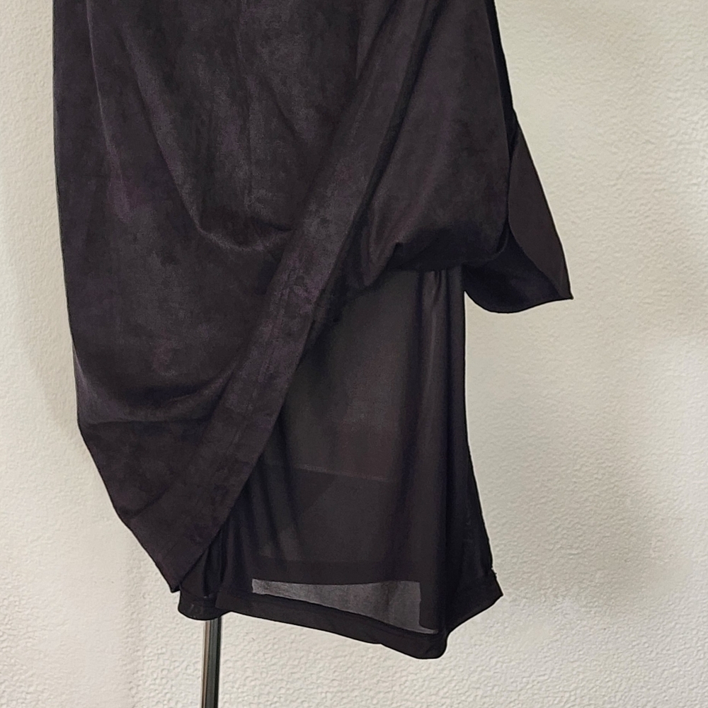 Wishlist Dress Soft Faux Suede Choker Shift Black Size M - Picture 10 of 13